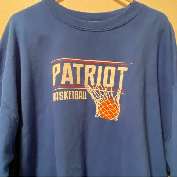 Patriot Basketball Sweatshirt Mens Size‎ 2XL Blue Pullover - Picture 2 of 9